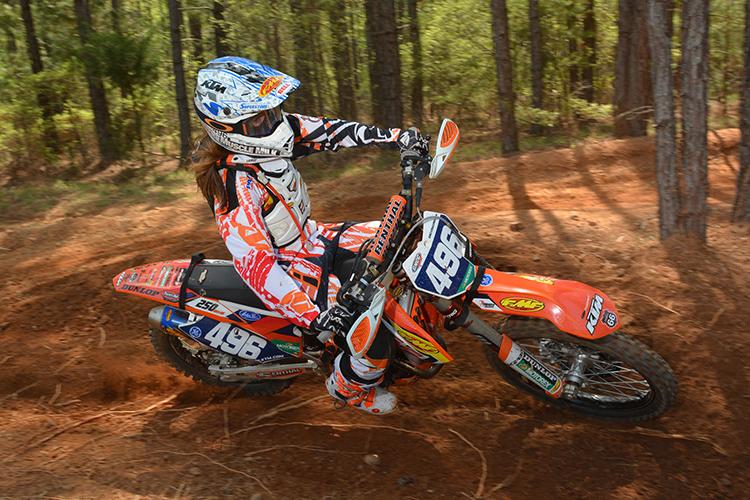 Kacy Martinez finished 2nd place after recovering from a crash on the third lap