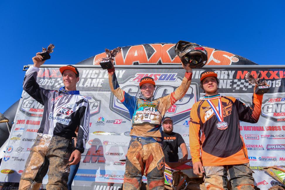 XC2 Podium: (left) Nick Davis, Jason Thomas, (right) Trevor Bollinger Photo: Ken Hill