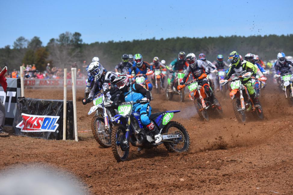 Ryan Lojak edged out Nick Davis for the $100 Hot Cams XC2 Holeshot Award Photo: Ken Hill