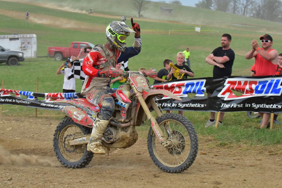 JCR Honda's Chris Bach earned his first career GNCC overall win at the Tomahawk GNCCPhoto: Ken Hill