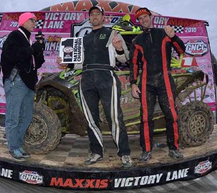 Kyle Chaney and co-pilot Chris Bithell finished fourth in the XC1 Pro SxS at the 2015 AMSOIL GNCC in Indiana. The solid finish behind the wheel of his Can-Am / Chaney Racing / TurnKey UTV / FOX Shocks Maverick 1000R easily secured the second consecutive class championship for Chaney.