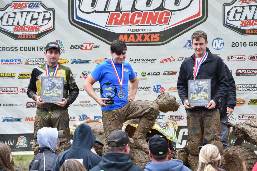 XC2 Pro-Am Podium: (2) James Green, (1) Cody Collier, (3) Greg Covert.Photo: Ken Hill