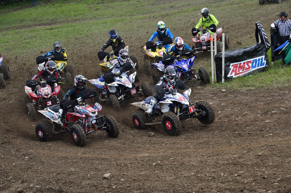 Walker Fowler jumped off to the early leadclaiming the $250 Wiseco XC1 Holeshot Award.Photo: Ken Hill