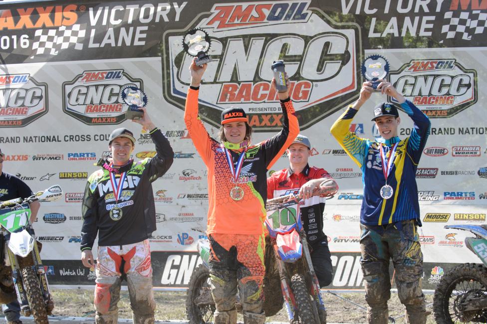 XC2 Pro Lites Podium: (2) Craig Delong, (1) Trevor Bollinger, (3) Benjamin Kelley.Photo: Ken Hill