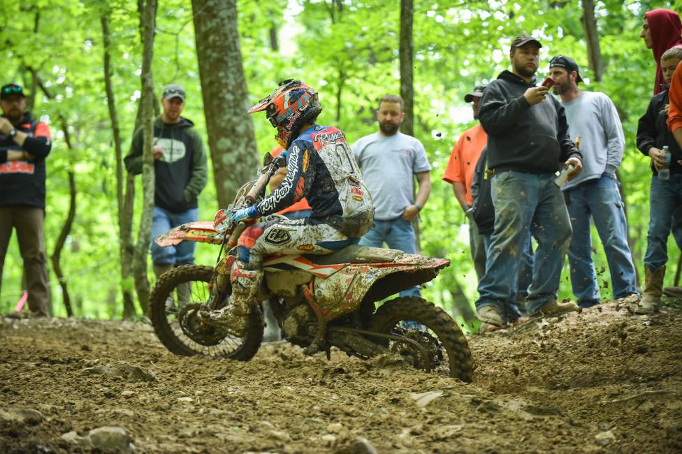Kailub Russell made it four-in-a-row with the Limestone 100 GNCC victory.Photo: Ken Hill