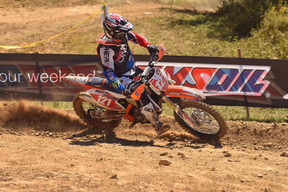 Cory Buttrick lead the way throughout the first lap.Photo: Ken Hill