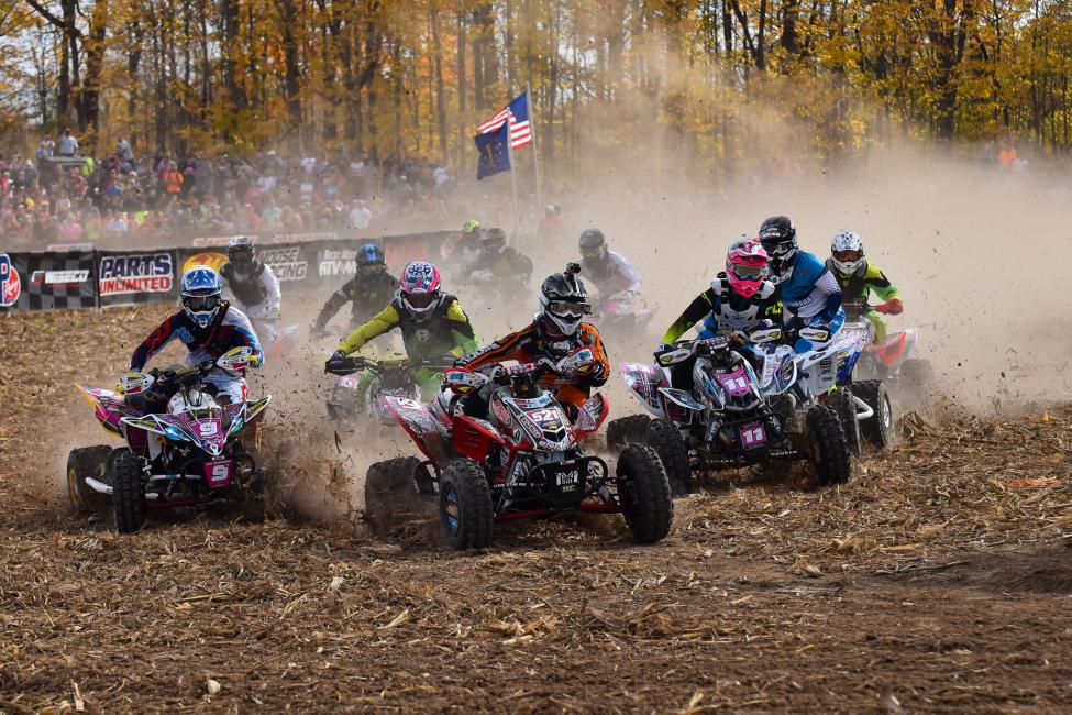 Adam McGill jumped out to the early lead to grab the $250 Wiseco Holeshot Award.Photo: Ken Hill