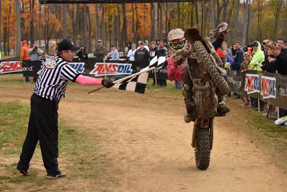Kailub Russell secured his 40th overall GNCC win today at Ironman.Photo: Ken Hill