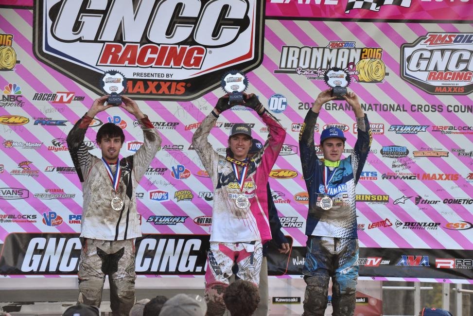 XC2 Pro Lites Podium: (2) Vance Francis, (1) Layne Michael, (3) Josh Toth.Photo: Ken Hill