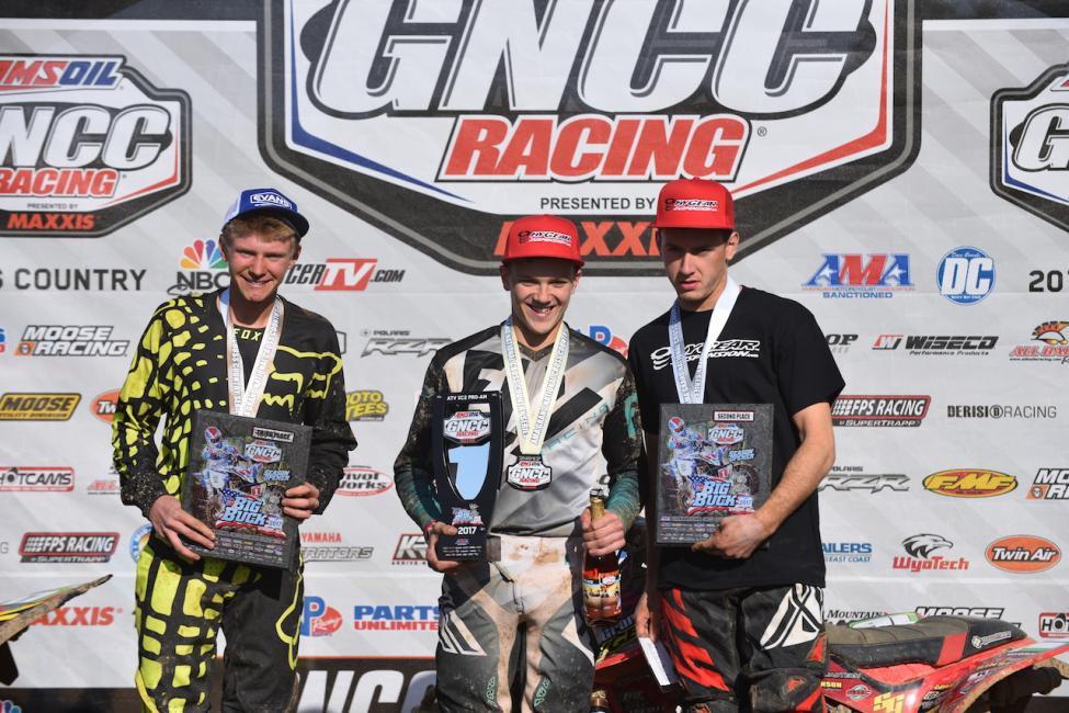 XC2 Podium: (3) Hunter Hart, (1) Devon Feehan, (2) Greg Covert