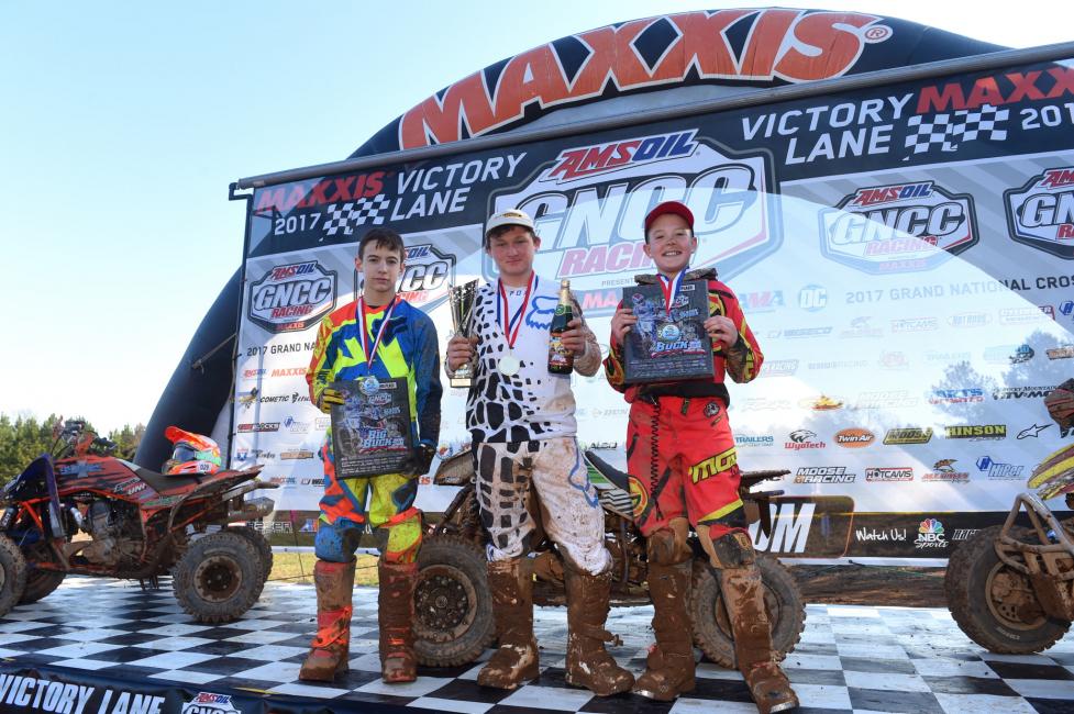 Youth Overall Podium: (2) Colton Stoneking, (1) Casey Simmons, (3) Ayden Konkler