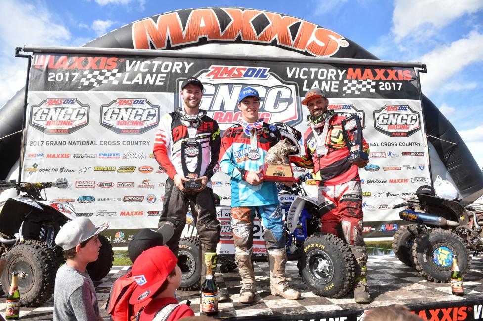 Overall Podium: (2) Brycen Neal, (1) Walker Fowler, (3) Adam McGill.