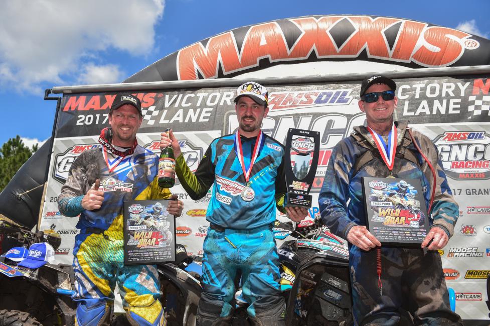10 a.m. Overall Podium: (2) Kevin Trantham, (1) Kevin Cunningham, (3) Bryan Buckhannon.