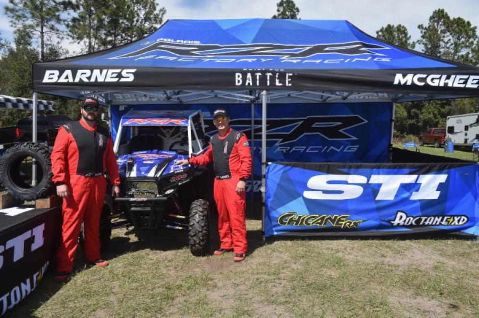 John Barnes and Philip McGhee at the opening round of the GNCC SXS Championship.