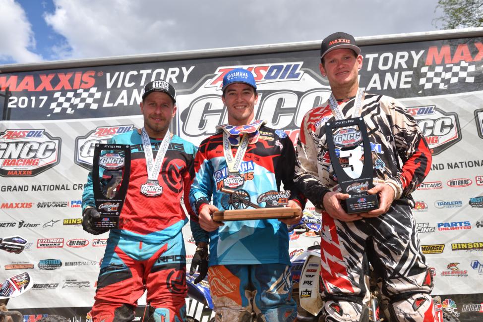Overall Podium: (2) Jarrod McClure, (1) Walker Fowler, (3) Chris Borich.