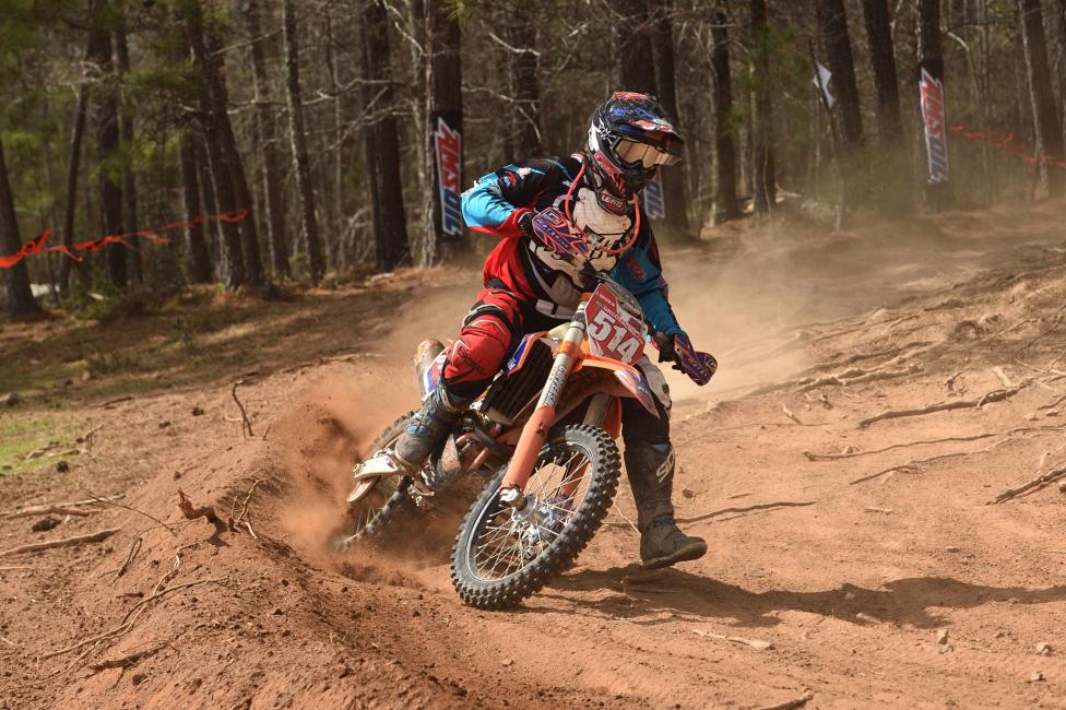 After struggling to get his bike fired on the start, Steward Baylor worked his way through the pack to earn his third overall podium of the season.