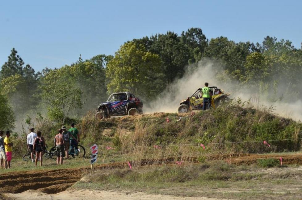 The motocross track added an interesting element to the racing.