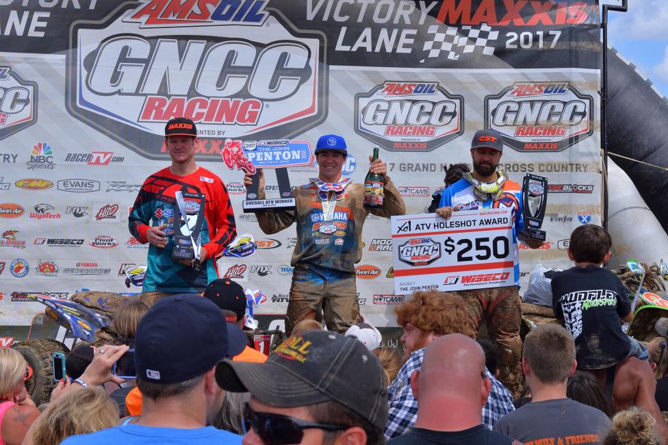 Overall Podium: (2) Chris Borich, (1) Walker Fowler, (3) Adam McGill.