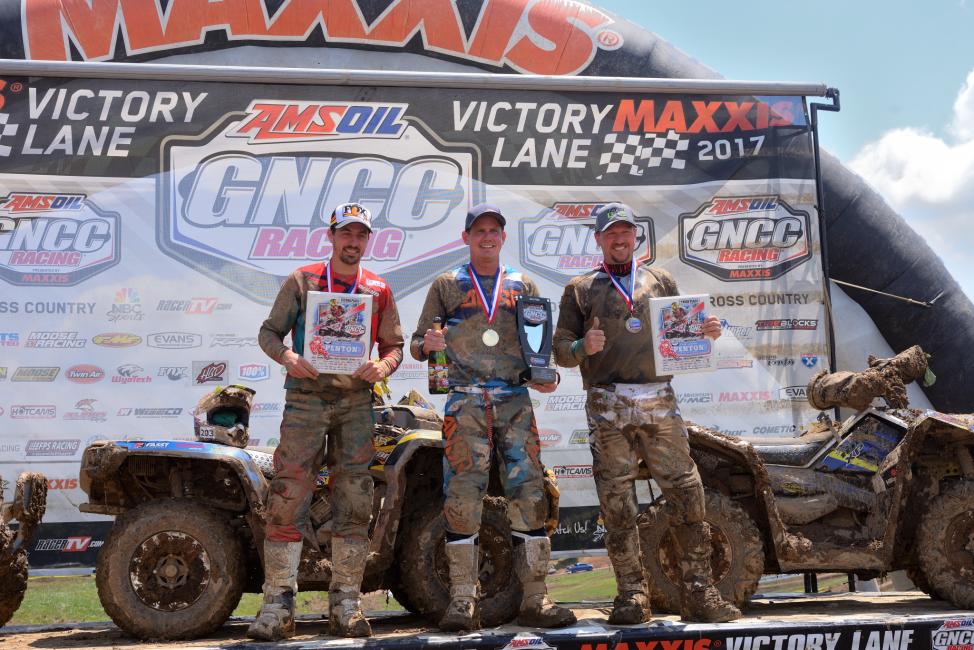 10 a.m. Overall Podium: (2) Kevin Cunningham, (1) Bryan Buckhannon, (3) Kevin Trantham.