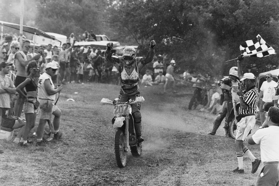 25 years ago: Fred Andrews showed up for the first round of GNCC just to try things out while in Florida for the Daytona Supercross. After a successful showing and winning that round, he committed to the entire series eventually winning the 1993 championship and logged four wins that season including the final Blackwater 100 seen here.