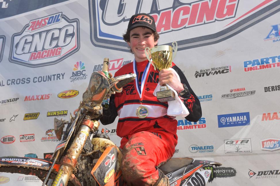 Max Fernandez earned the youth overall win at this year's FMF Steele Creek GNCC.