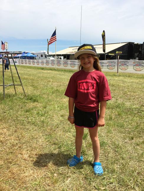Ahraya Whitt earned herself a 100% shirt for being our GNCC Hometown Hero, and the Dunlop hat for taking part of the GNCC Trivia at the Dunlop Tomahawk GNCC.