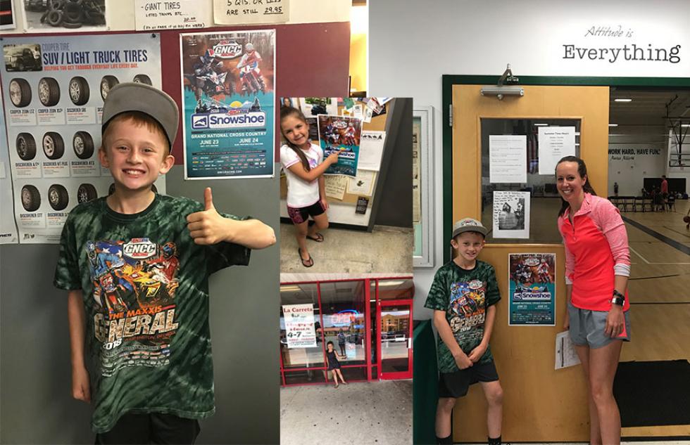Cade Staats and Falyn Holcomb showed their GNCC support by participating in the Hometown Hero program this year.