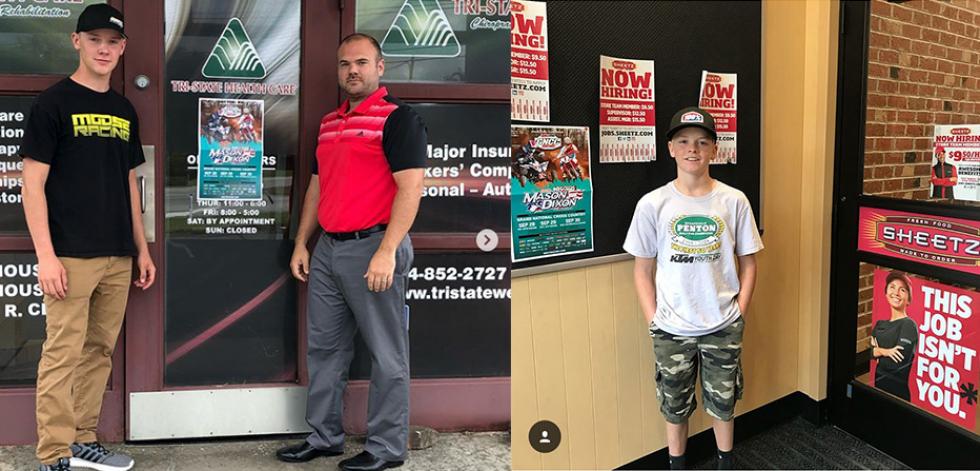 Ian Flynn and Lane Whitmer were two of our Hometown Heroes for the Mason-Dixon GNCC!