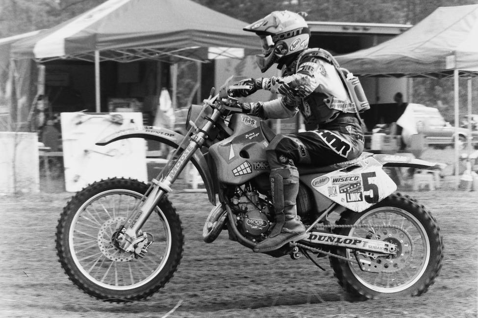 Check out the Ninja Turtles graphics! That's Tommy Norton at the Manchester State Forest GNCC in 1994. That event was held at the riding park down the road from where the Sumter Enduro is held and many times in the past the Sumter Enduro course has made its way onto the riding park property.