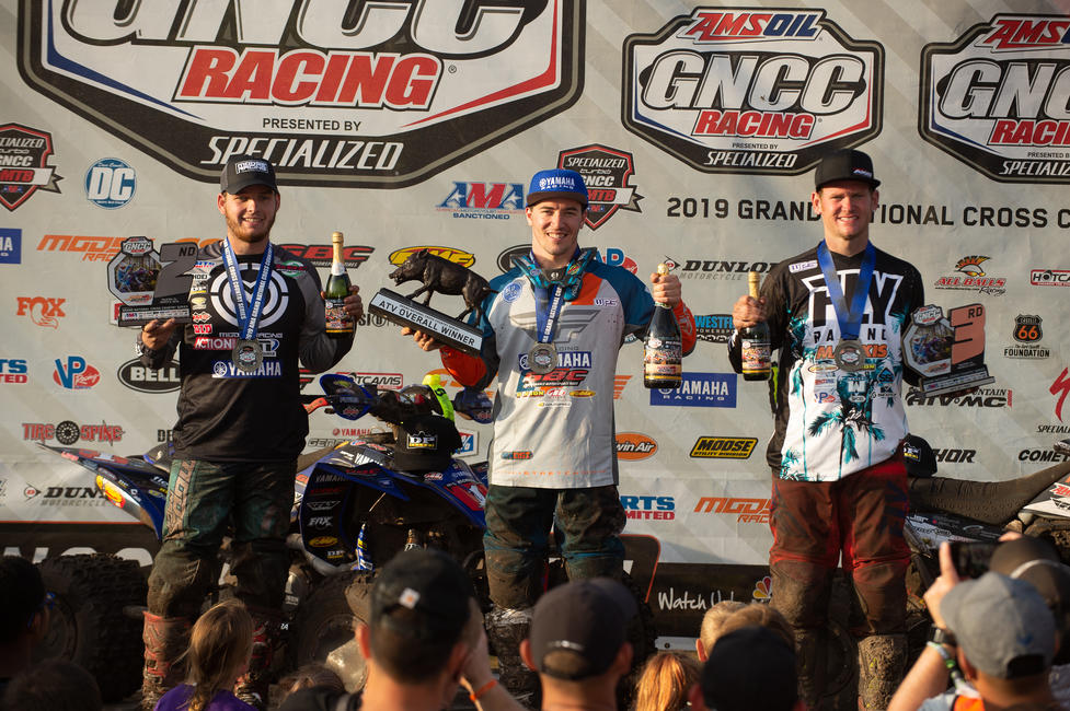 Walker Fowler (center), Cole Richardson (left) and Chris Borich (right) rounded out the Wild Boar's overall podium.