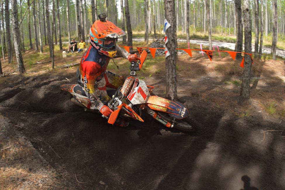 Kailub Russell came through second overall at the GNCC opening round.