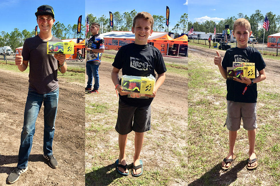 Tre, Jimmy and Kaleb earned themselves a pair of 100% goggles!