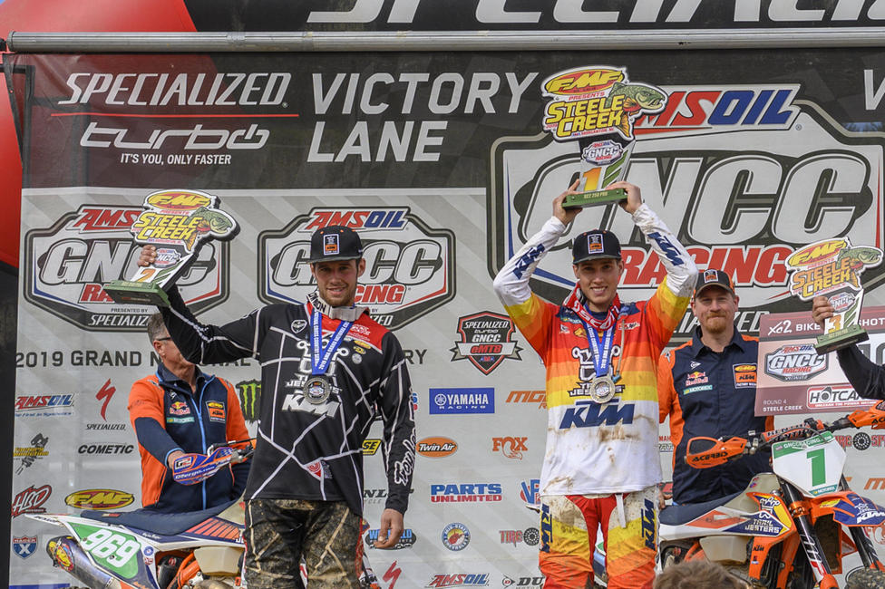 Ben Kelley and Johnny Girrior on the podium at Steele Creek.