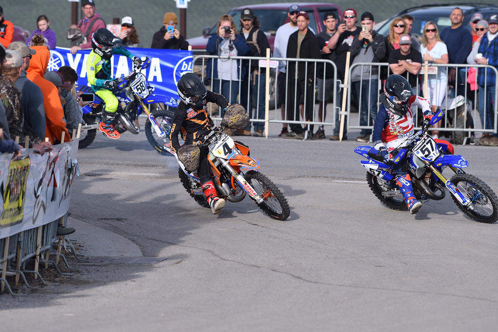 Cunningham and Kuneff had a great start to the youth bike race on Sunday morning.