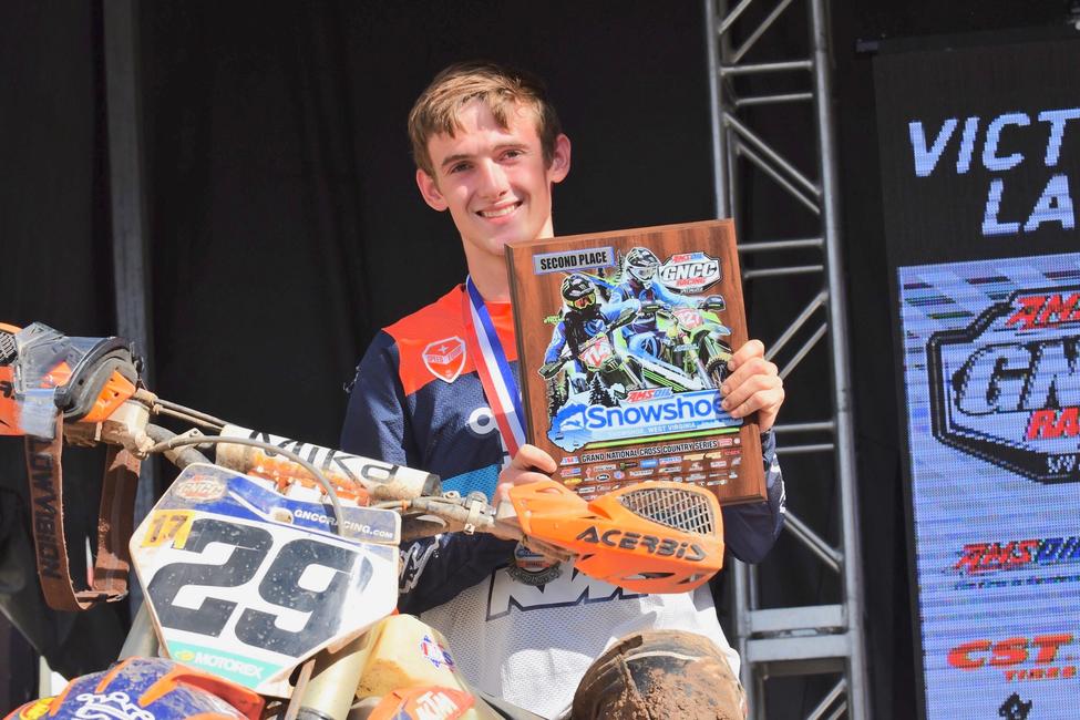 All smiles for Simon Johnson after a 2nd at Snowshoe.