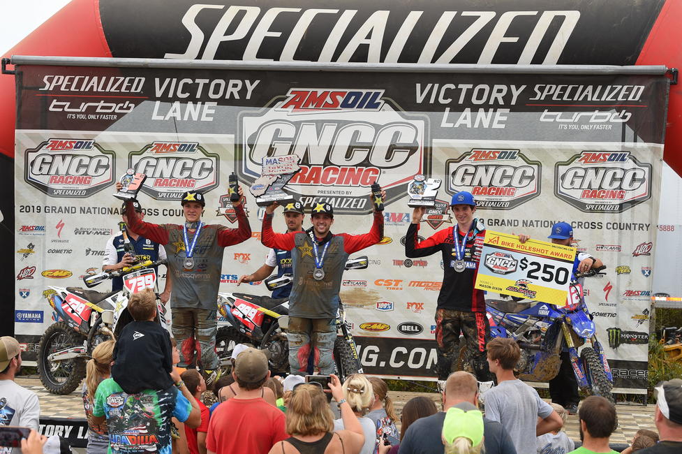 Thad Duvall (center), Ricky Russell (right) and Trevor Bollinger (left) rounded out the previous rounds top three overall.
