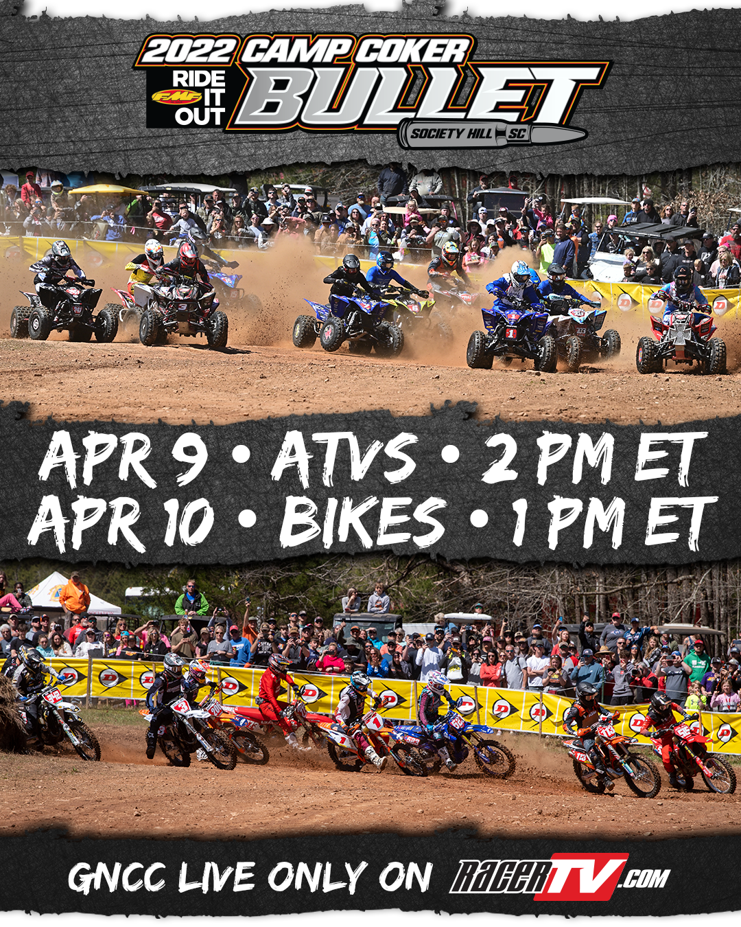 Tune-In to RacerTV.com this weekend for #GNCCLIVE action.