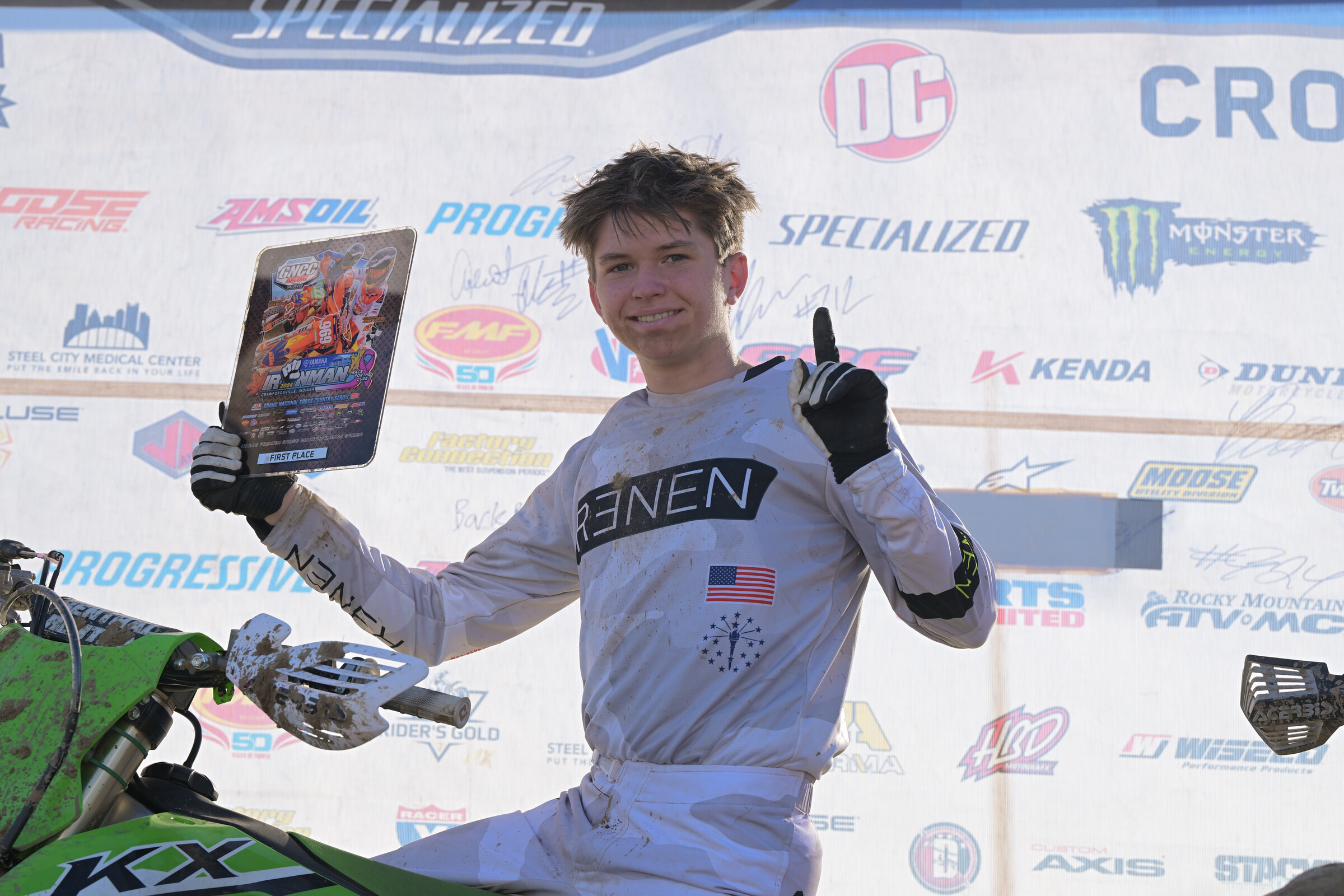 In the 8 am Bike Amateur 1 race, Sam Cline took the overall win out of the 4-Stroke C Lites class.