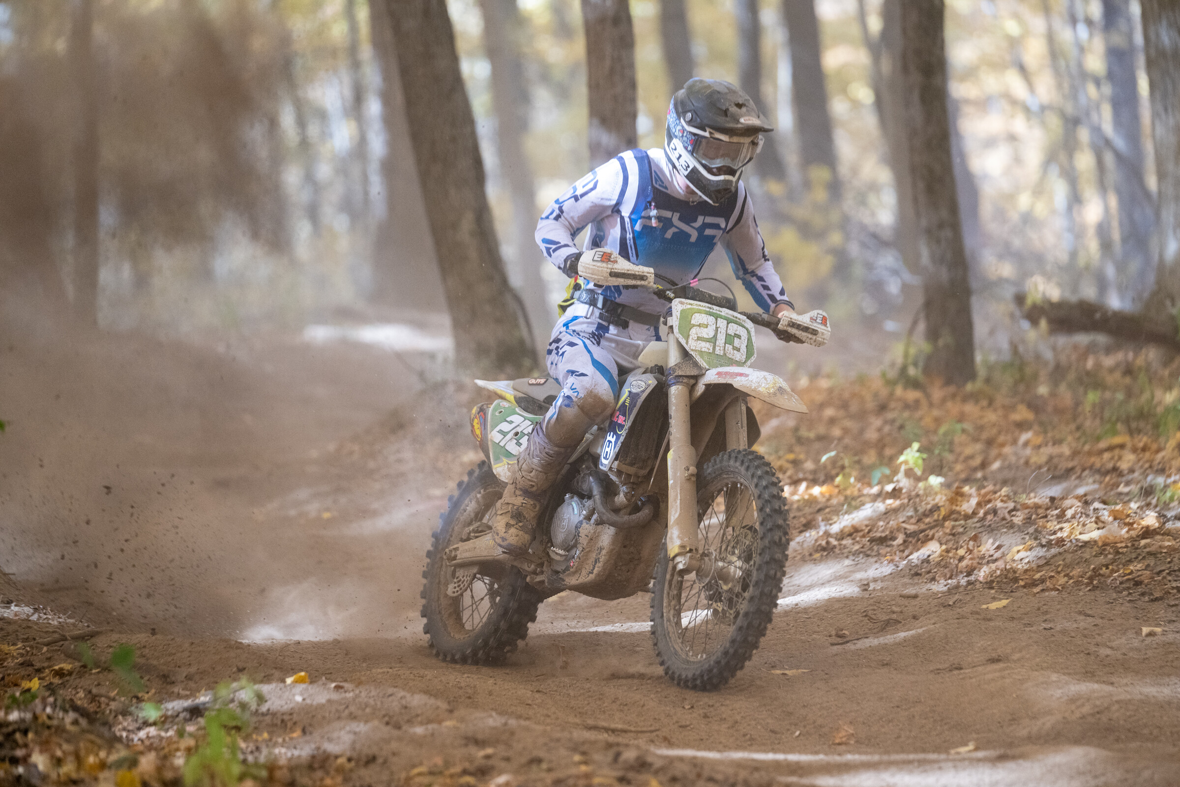 Toby Cleveland (Bells Electric Race Team) battled throughout the day, earning the XC2 250 Pro class win at the Yamaha Racing Ironman GNCC.