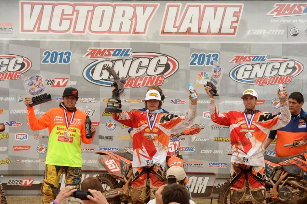 XC1 Podium: (left) DuVall, (center) Russell, (right) Mullins 