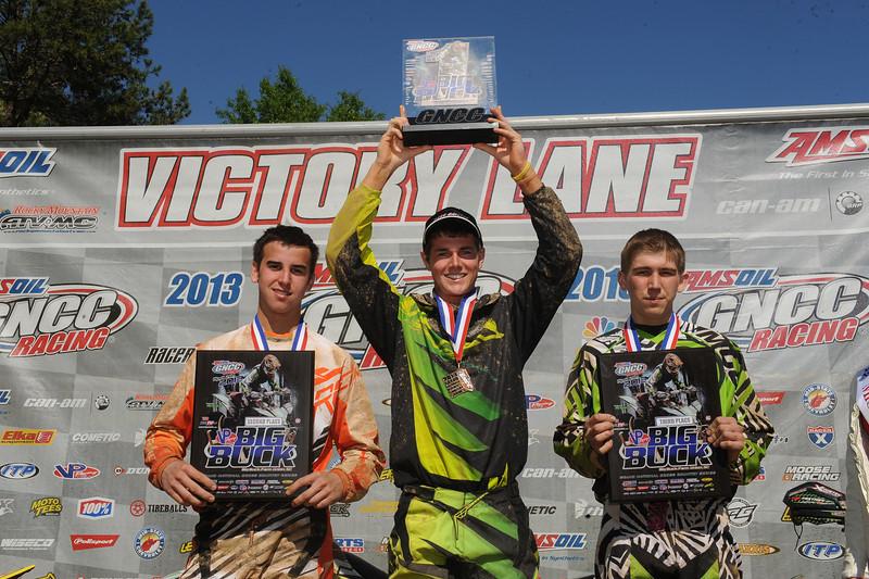 XC2 podium: (left) Wolfe, (center) Neal, (right) McGuire 