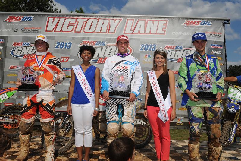 XC2 podium: (left) Baylor, (center) DeLong, (right) Plessinger 