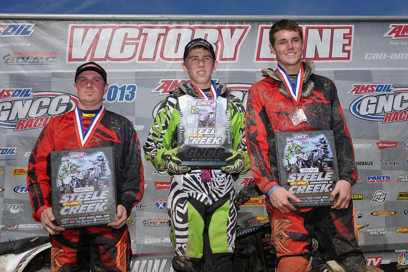 XC2 Podium: (left) Fred Marley, (center) Pat McGuire, (right) Brycen Neal 