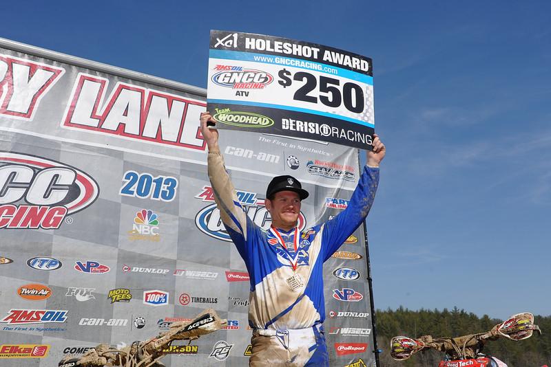 Borich grabs his first $250 Team Woodhead/DeRisi Holeshot Award of 2013 