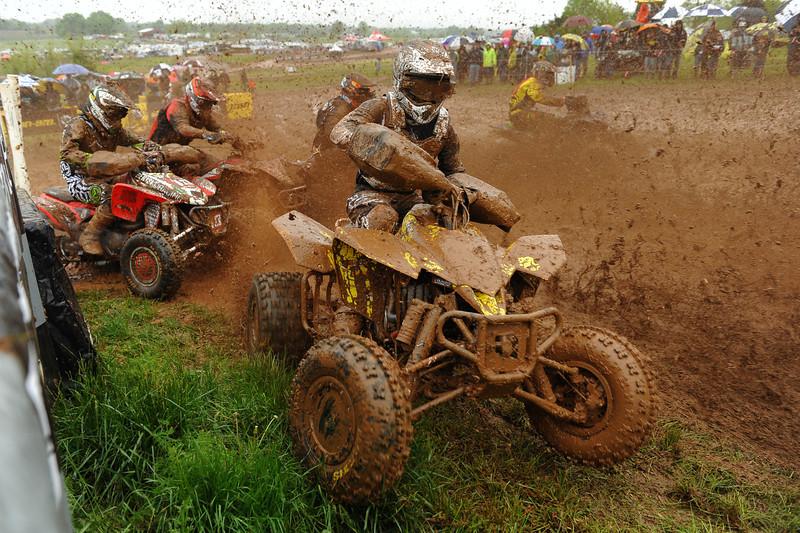 The mud added an element of difficulty to the challenging course