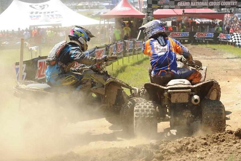 McGill (right) bested Borich (left) in the final turns of the two-hour race 