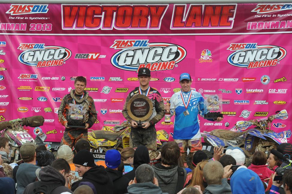 XC1 podium: (left) Braden Henthorn, Chris Borich, (right) Walker Fowler 