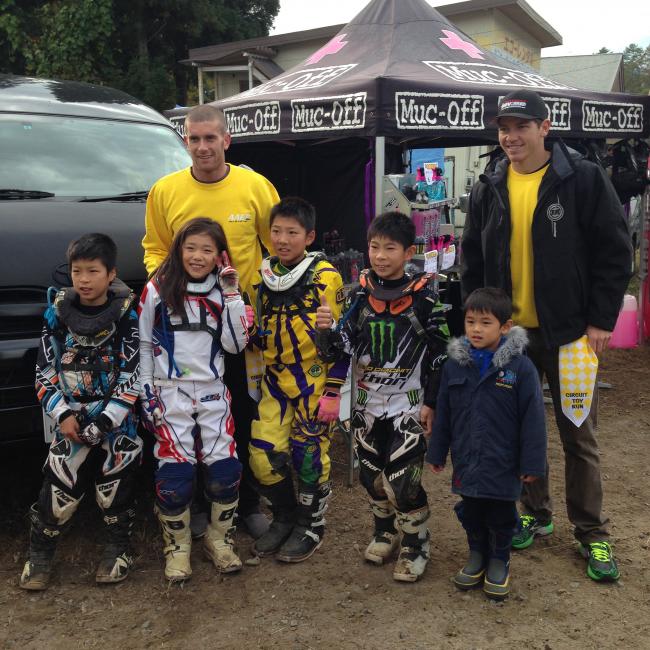 Rory (left) and Josh (right) were a big hit with the Japanese Youth riders 