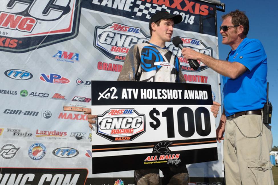 Randy Hamilton earned the $100 All Balls Racing XC2 Holeshot Award 