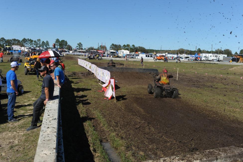 Barry Hawk and Jeff Russell mixed it up with a fan friendly endurocross section 